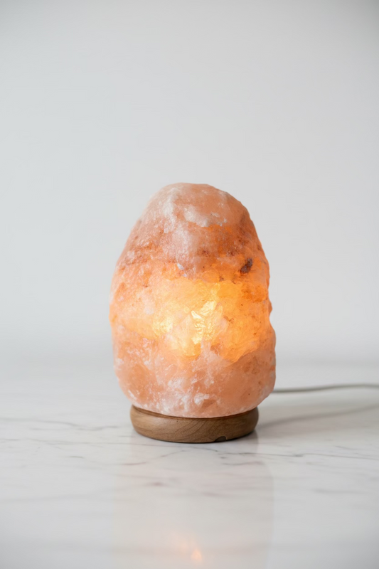 Lámpara de Sal del Himalaya · Luz Cálida, Purificación y Descanso