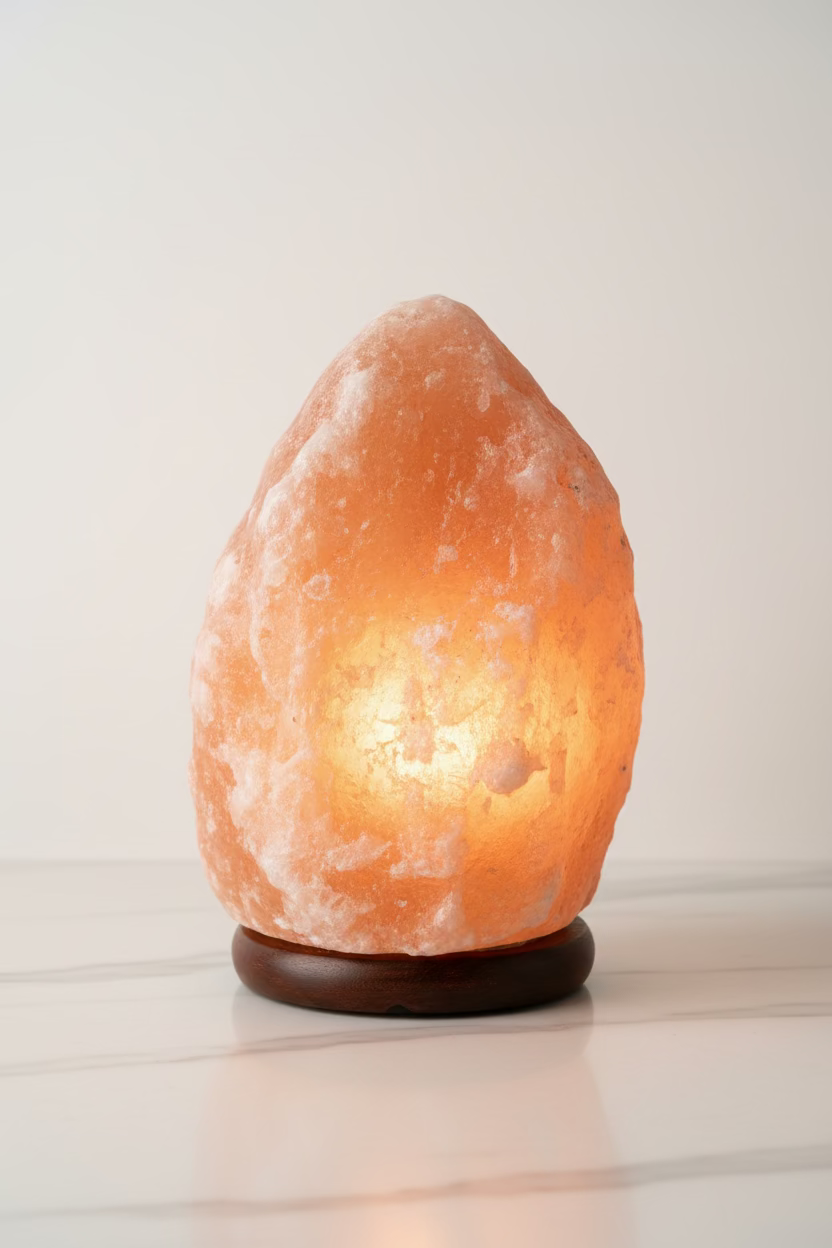 Lámpara de Sal del Himalaya · Luz Cálida, Purificación y Descanso