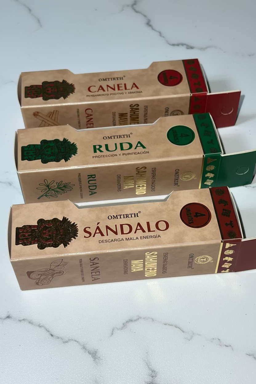 Esferas Defumadoras Artesanales · Canela, Ruda y Sándalo · Sahumerio Maya