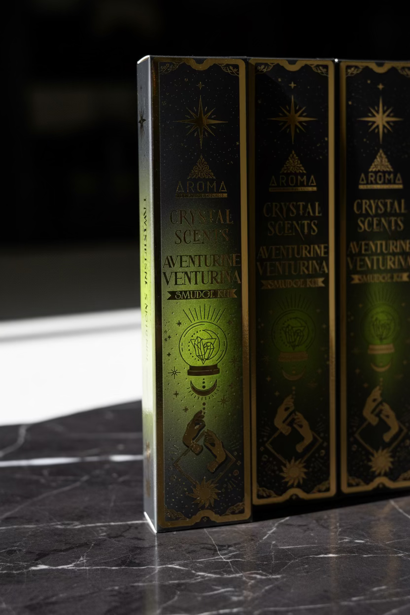 Incienso Crystal Scents Aventurina Verde · Prosperidad y Buena Fortuna