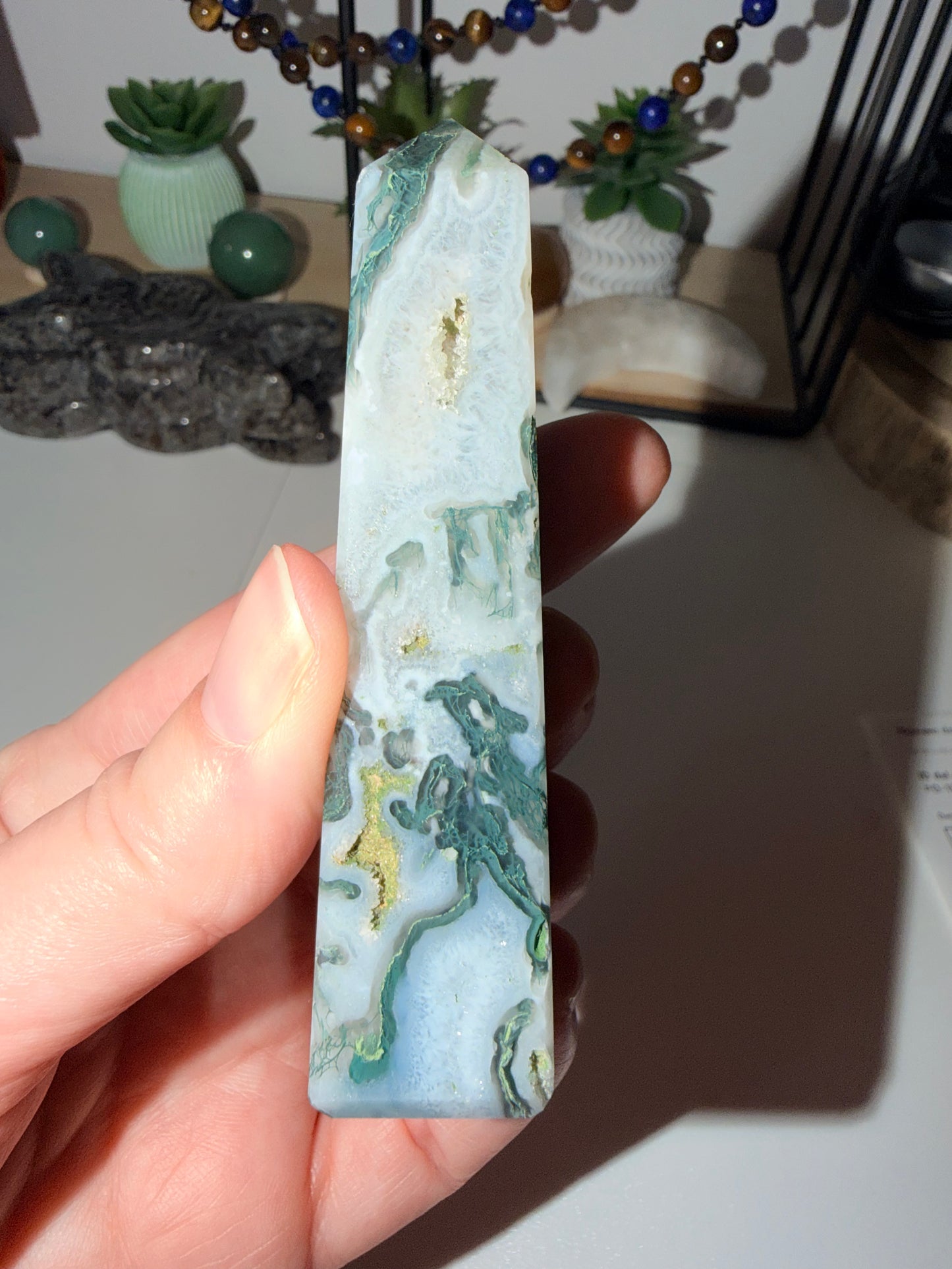 Punta Generadora de Ágata de Musgo · Crecimiento y Armonía