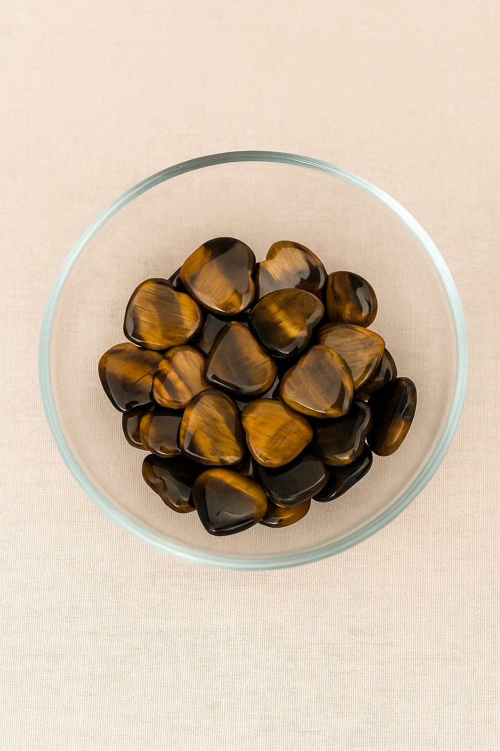 Mini corazón de Ojo de Tigre (Unidad)