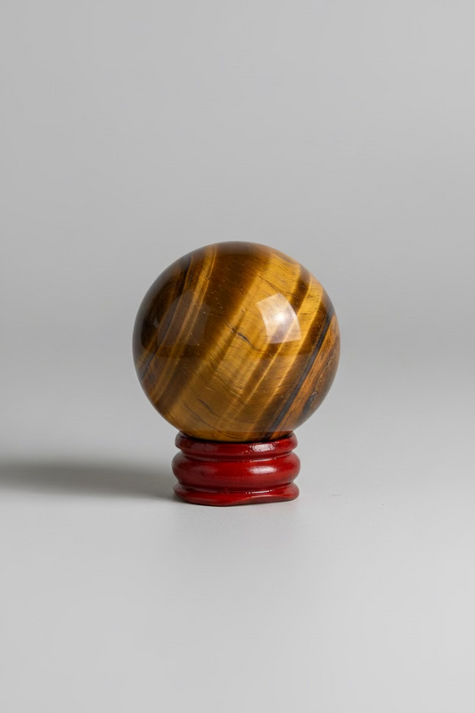 Esfera de Ojo de Tigre · Confianza, Enfoque y Prosperidad
