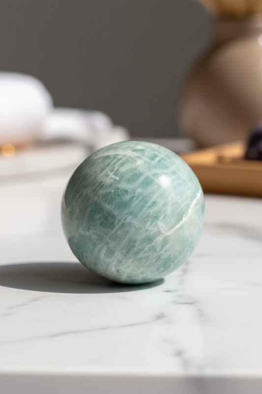 Esfera de Amazonita · Calma, Equilibrio Emocional y Comunicación