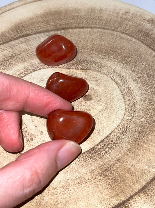 Piedra Rodada de Carneola (Cornalina) - Energía Vital | Amatena