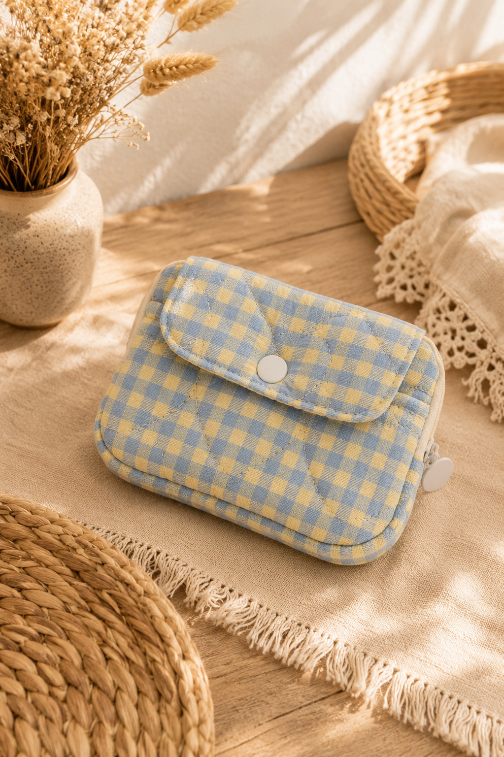 Monedero - Portatodo Acolchado Vichy