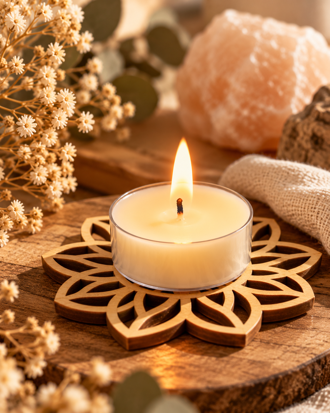 Velas de Té Artesanales sin Aroma · Pack de 5