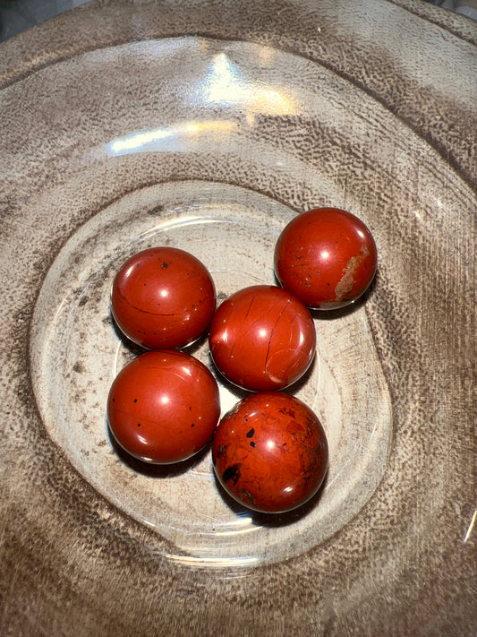 Mini esfera de Jaspe Rojo (unidad)