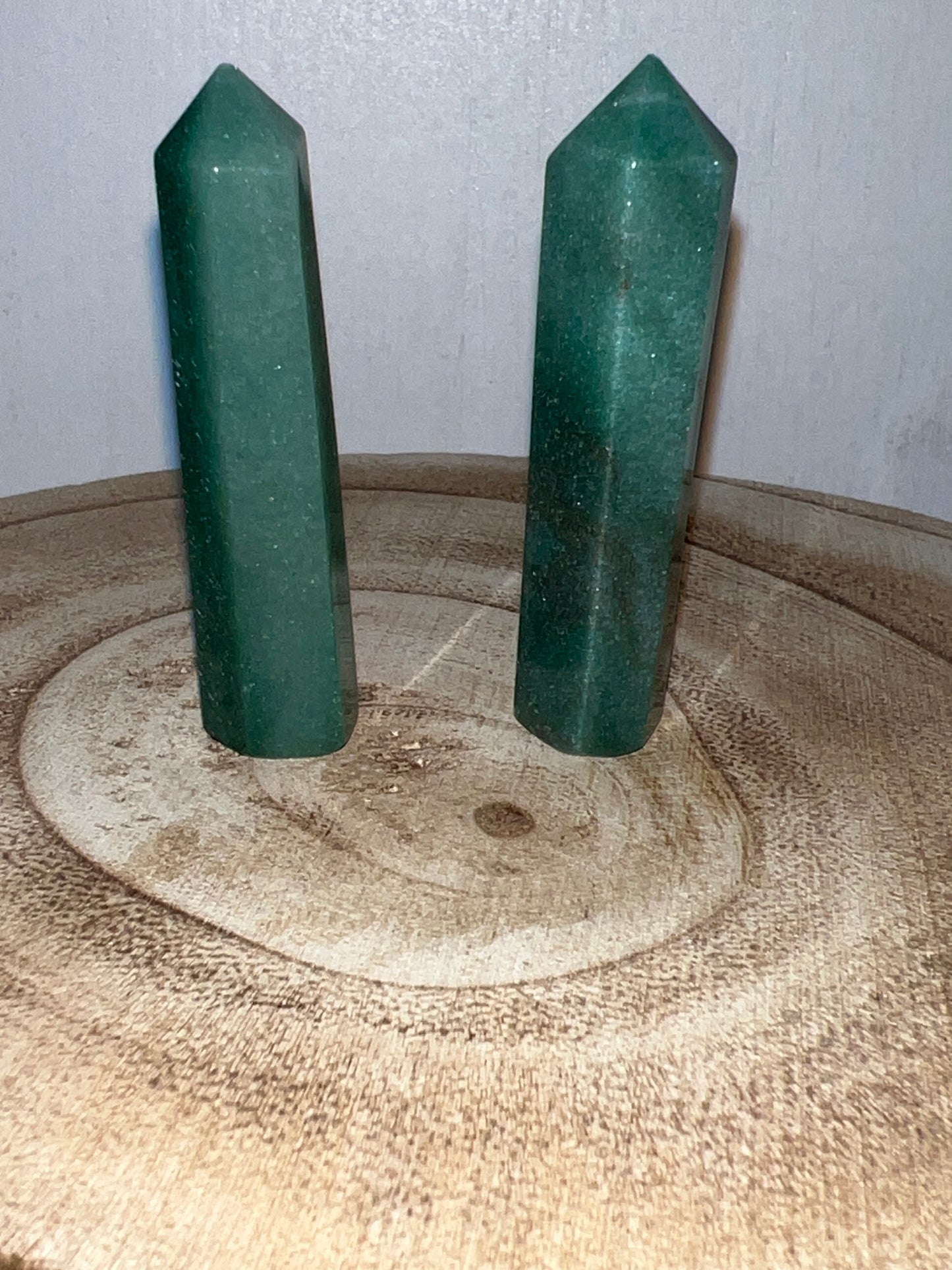 Punta generadora de Aventurina Verde (unidad)