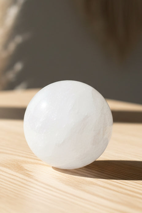 Esfera de Cuarzo Blanco Natural · Claridad, Energía y Luz