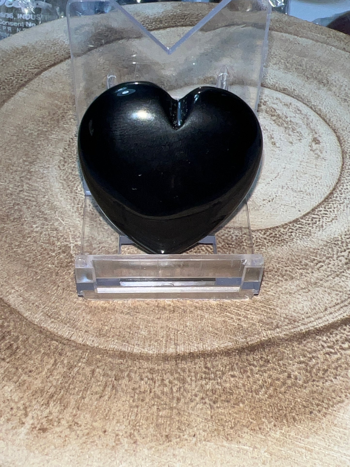 Corazón Plano de Obsidiana - Amatena Cristales