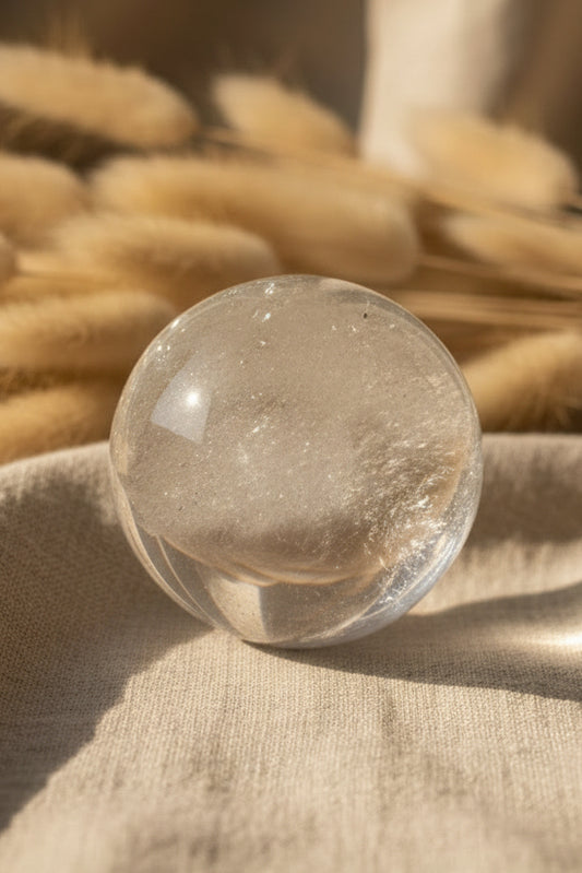 Esfera de Cuarzo Cristal Natural · Claridad, Amplificación y Luz
