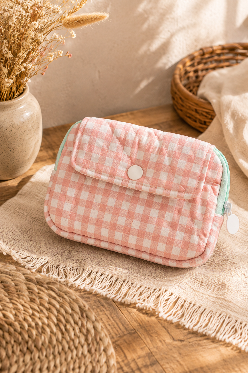 Monedero - Portatodo Acolchado Vichy