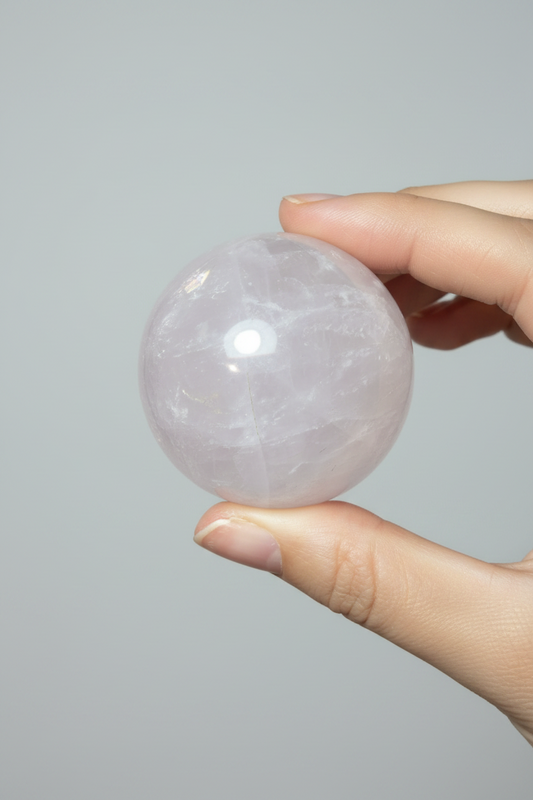 Esfera de Cuarzo Rosa Natural · Piedra del Amor Incondicional