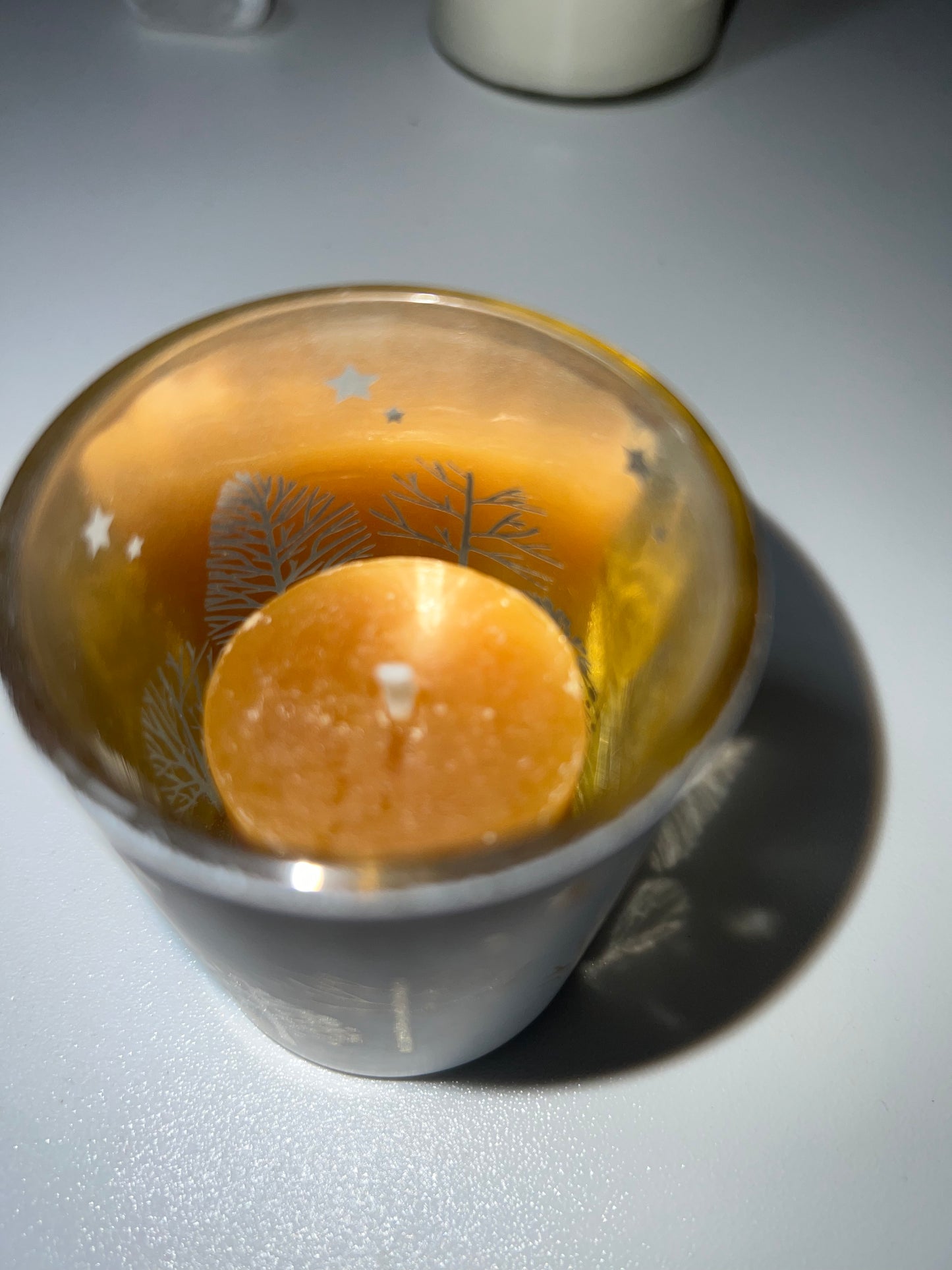 Portavelas de Cristal Árboles Dorados (Unidad)