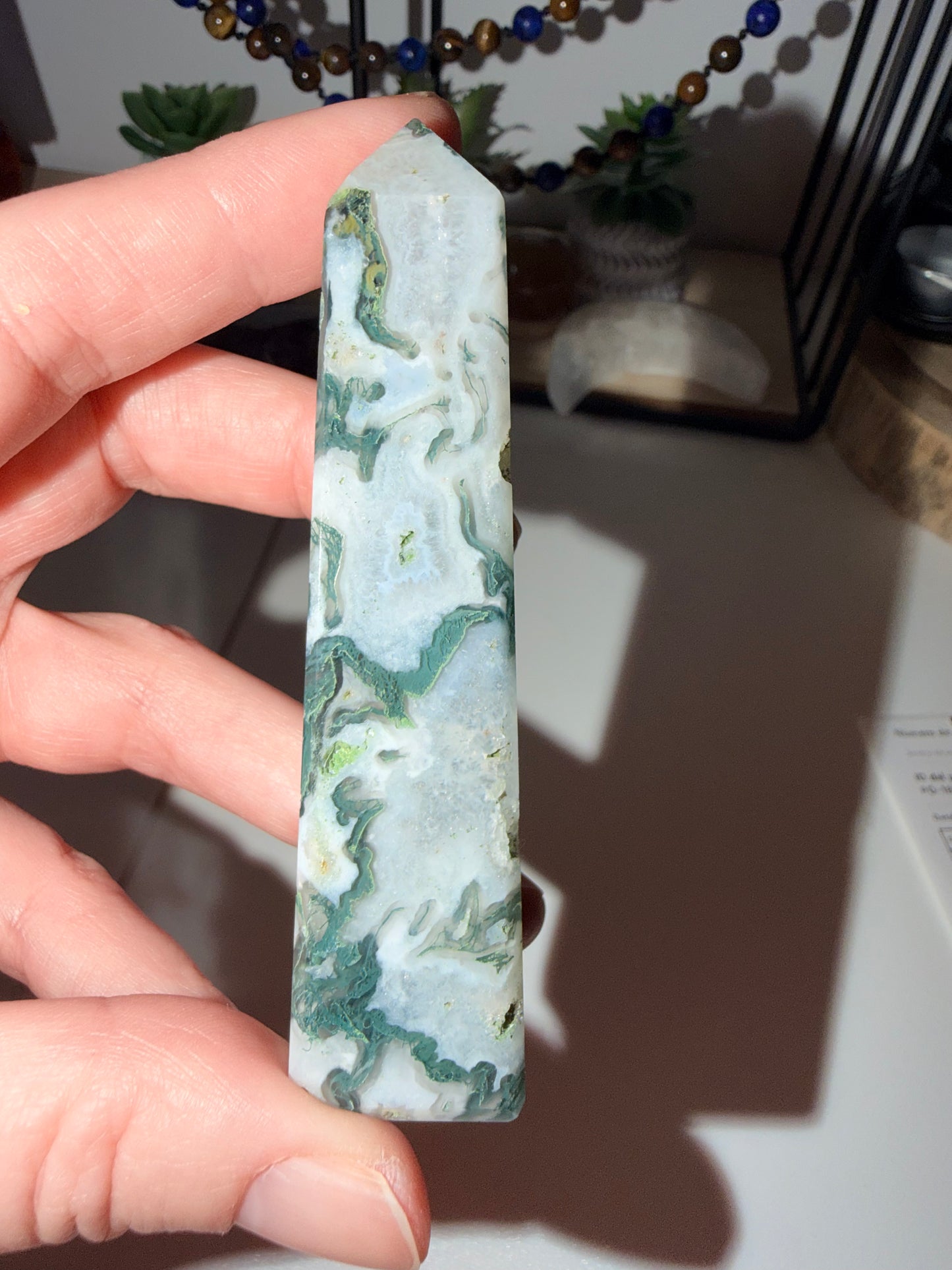 Punta Generadora de Ágata de Musgo · Crecimiento y Armonía