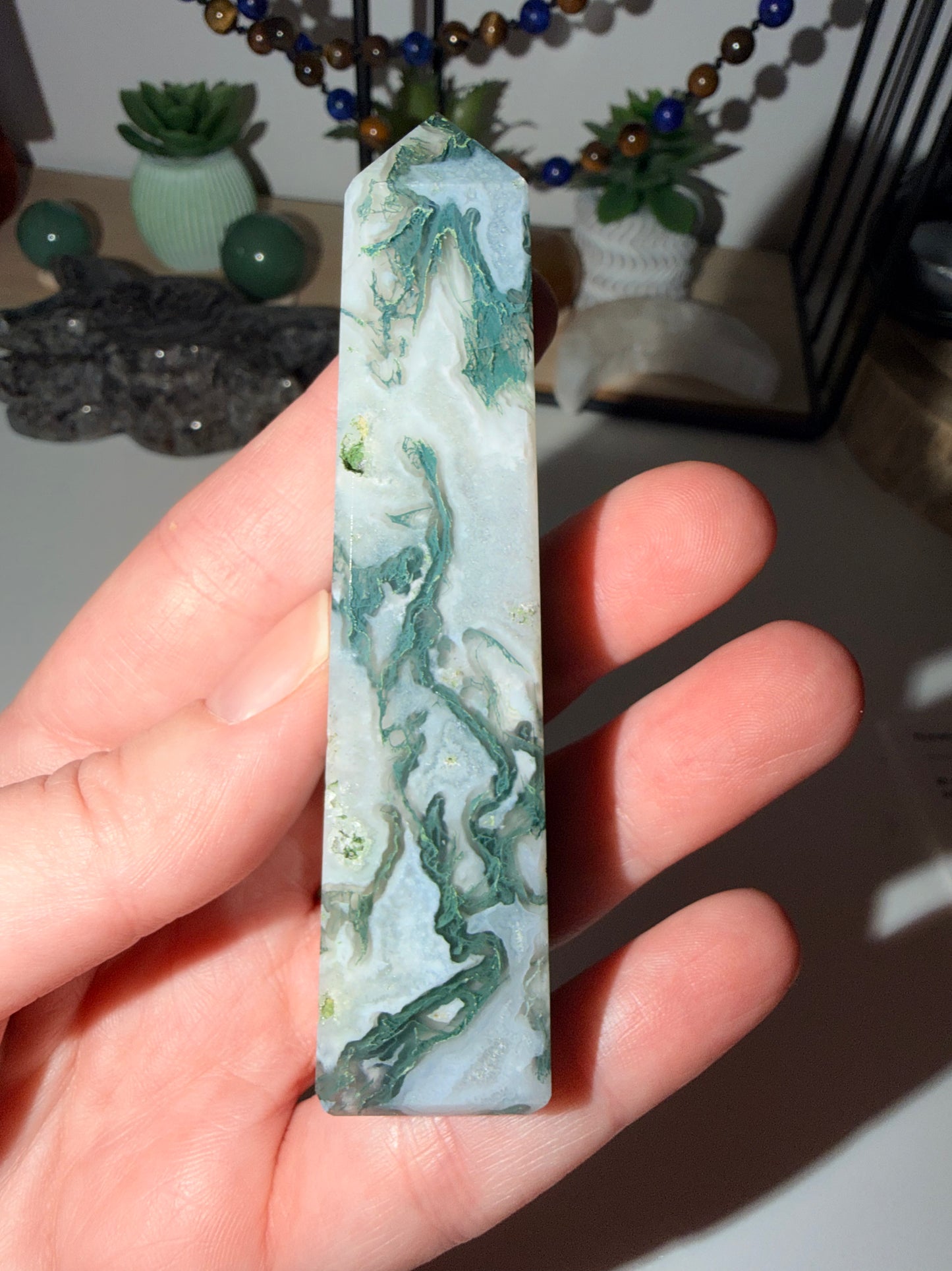 Punta Generadora de Ágata de Musgo · Crecimiento y Armonía