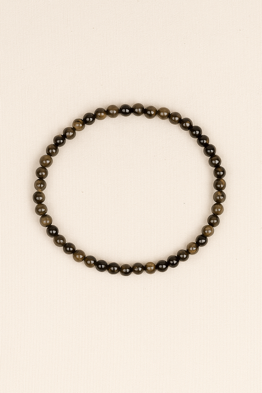 Pulsera de Obsidiana Dorada