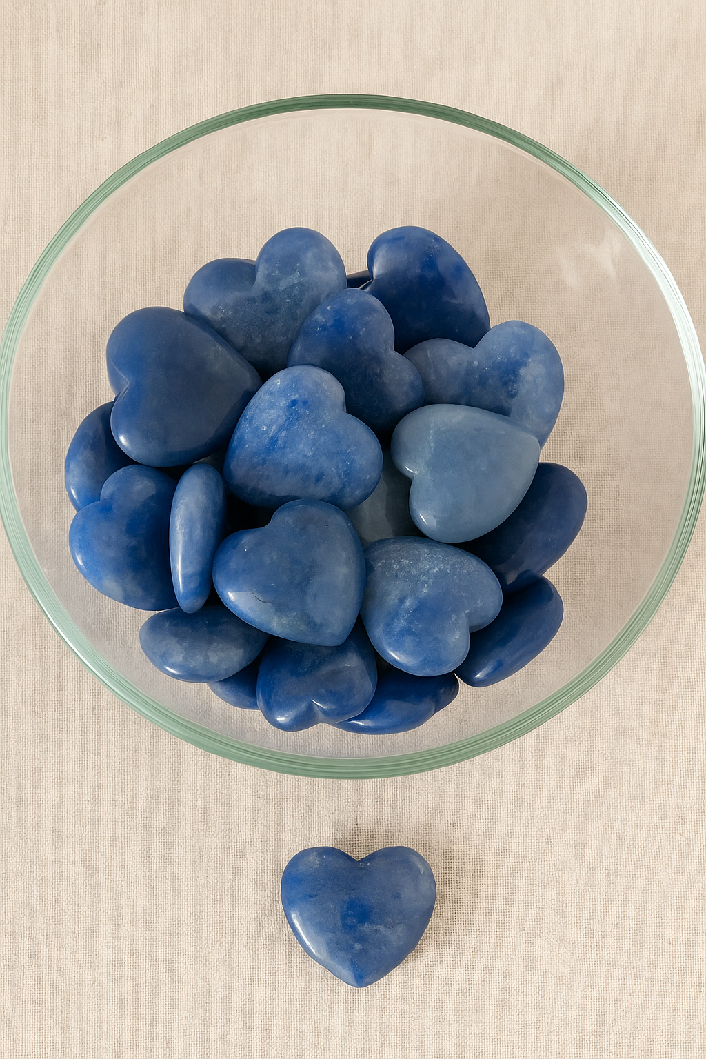 Mini corazón de Cuarzo Azul (Unidad)