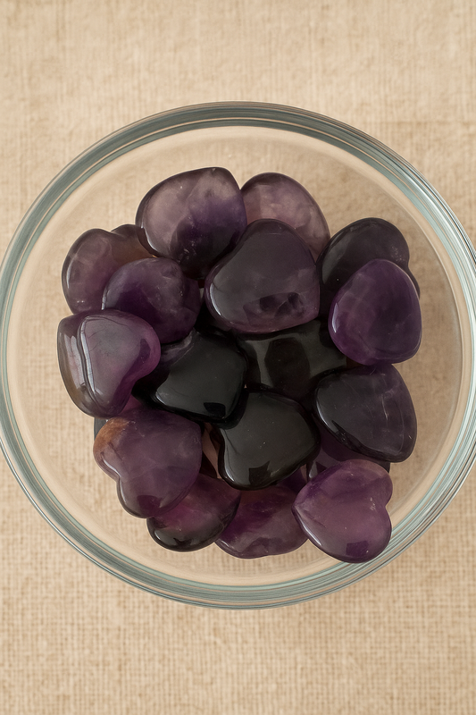 Mini corazón de Amatista (Unidad)