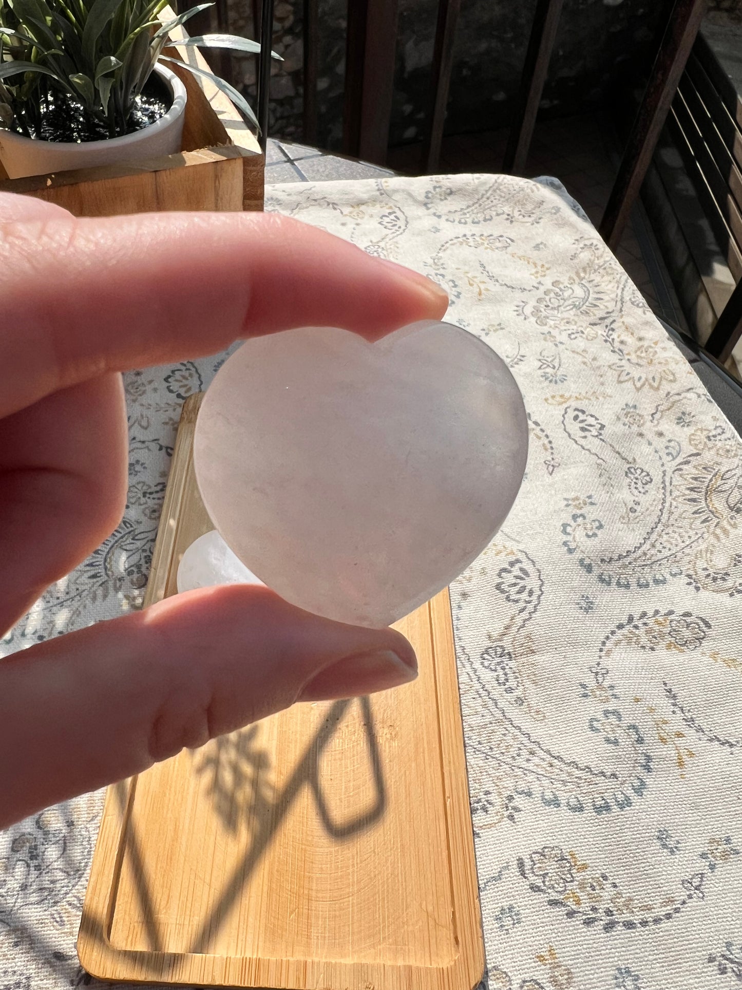 Corazón Plano de Cuarzo Blanco - Claridad y Purificación | Amatena (vídeo al final)