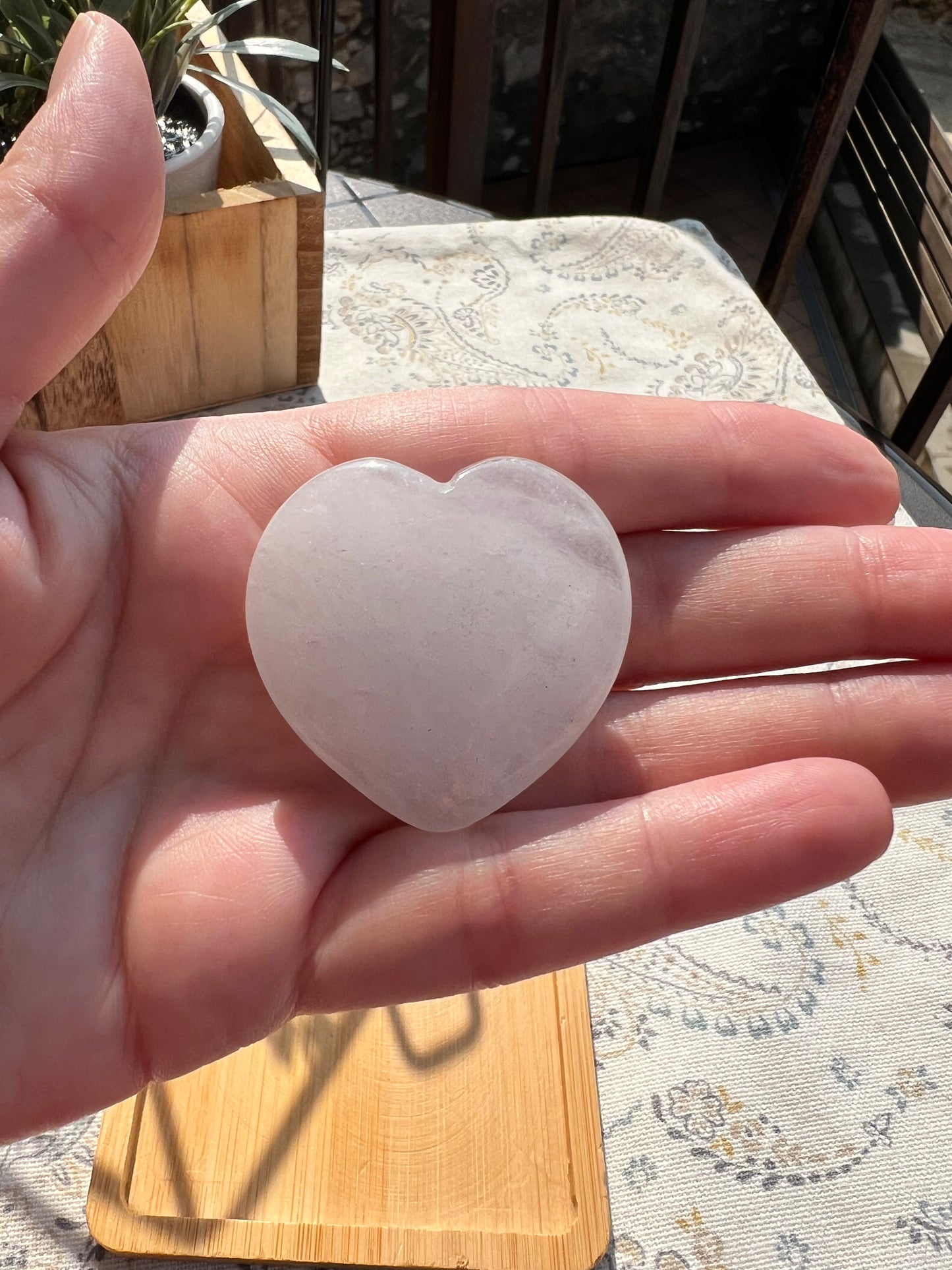 Corazón Plano de Cuarzo Blanco - Claridad y Purificación | Amatena (vídeo al final)